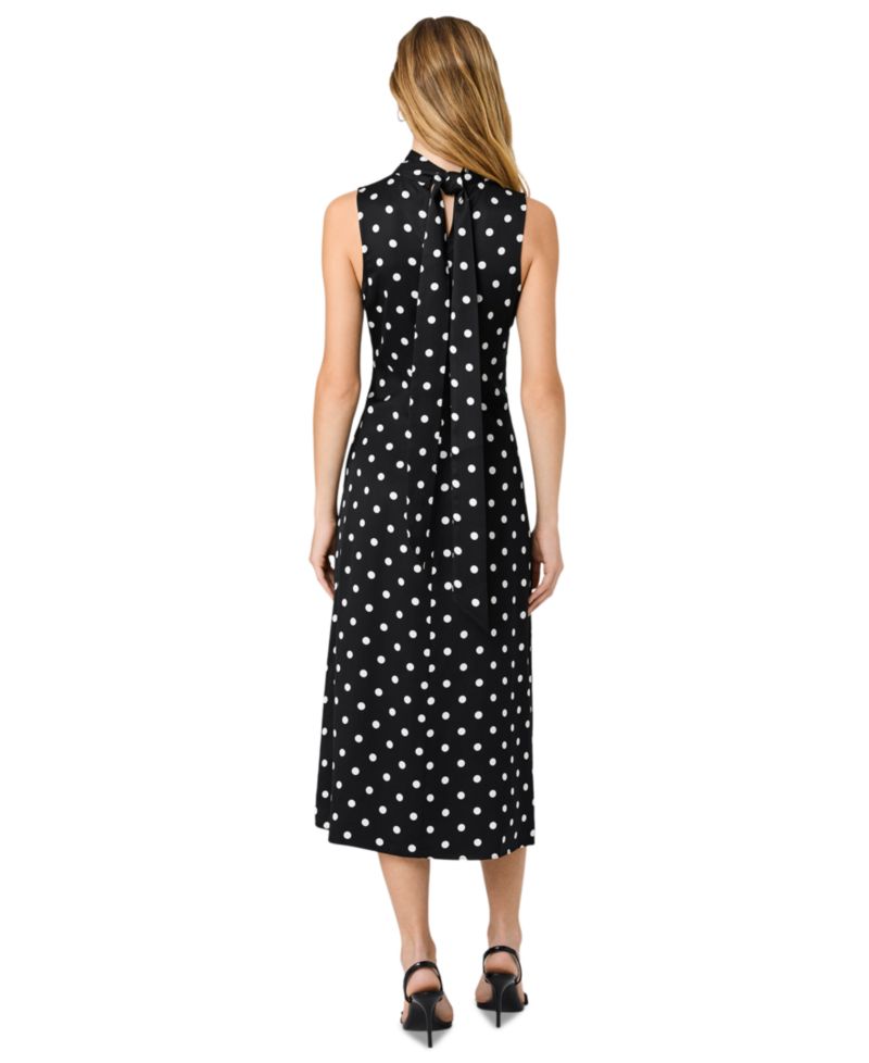 Women's Ennis Polka Dots Print Midi Dress
