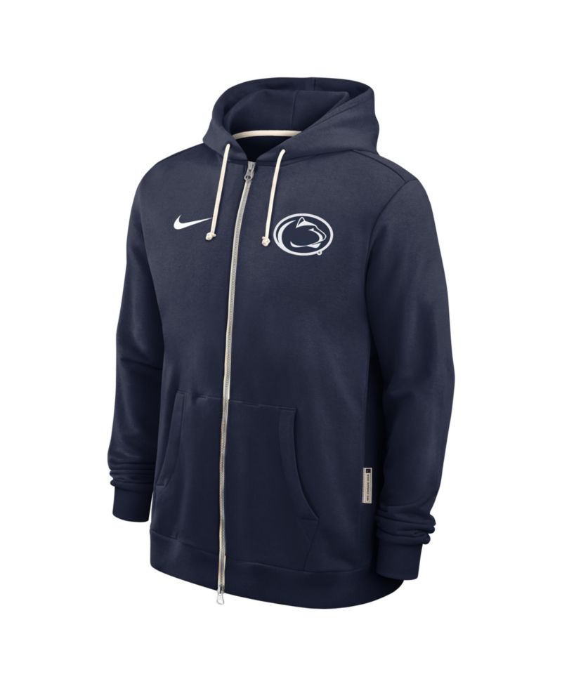 Men's Navy Penn State Nittany Lions 2025 Sideline Performance Full-Zip Hoodie