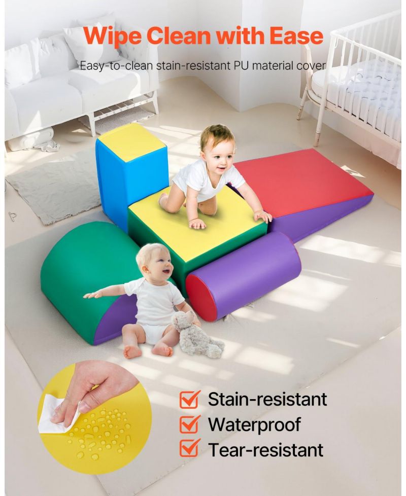 Soft-Play Foam Climbing Blocks, 5-Piece Set