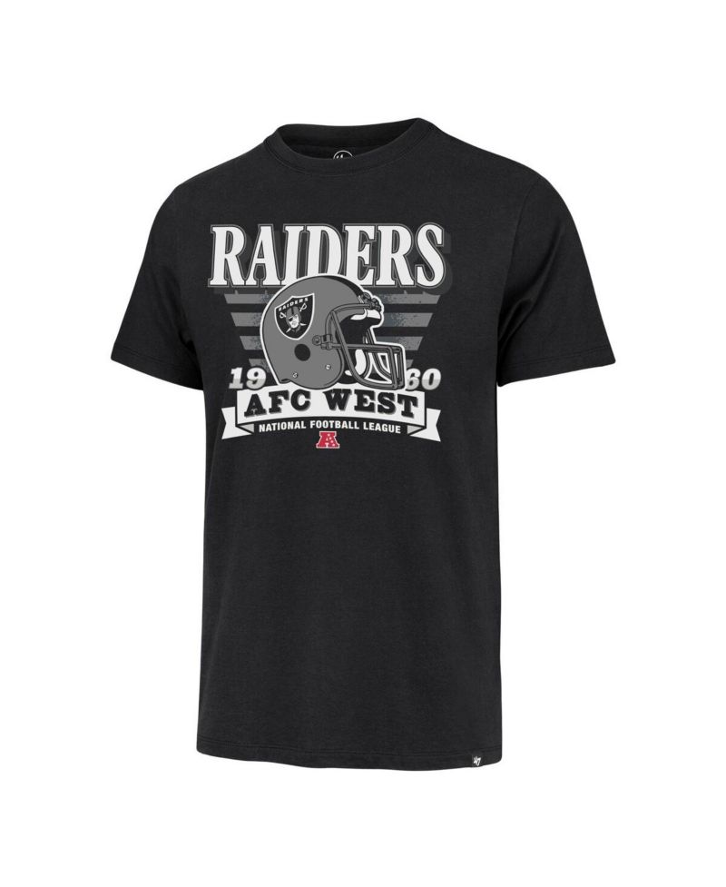Men's Black Las Vegas Raiders Stripe Splash Franklin Throwback T-Shirt