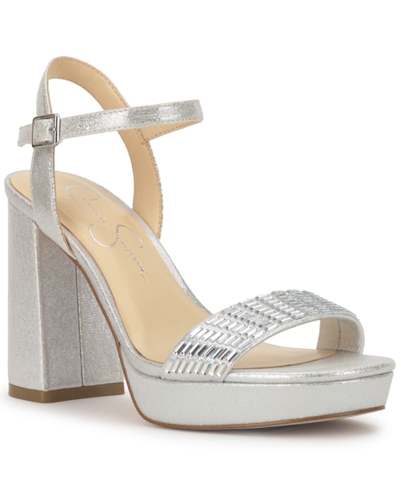 Women's Skilia Platform Block Heel Rhinestone Sandals