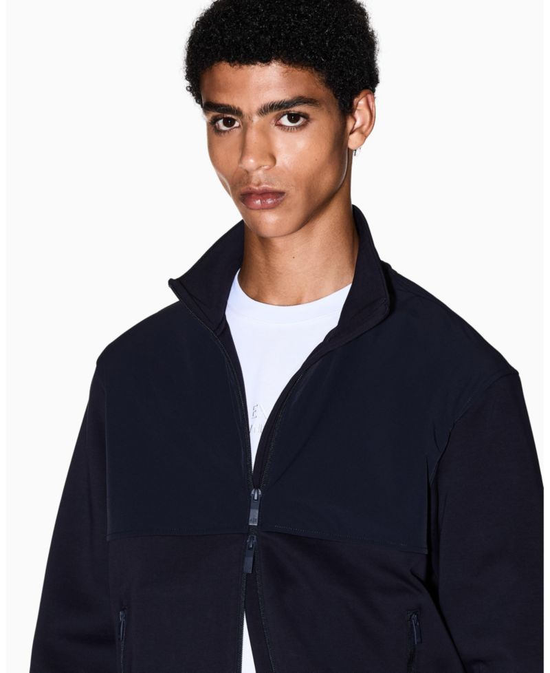 Men's Mixed Media Commuting Full Zip Sweatshirt