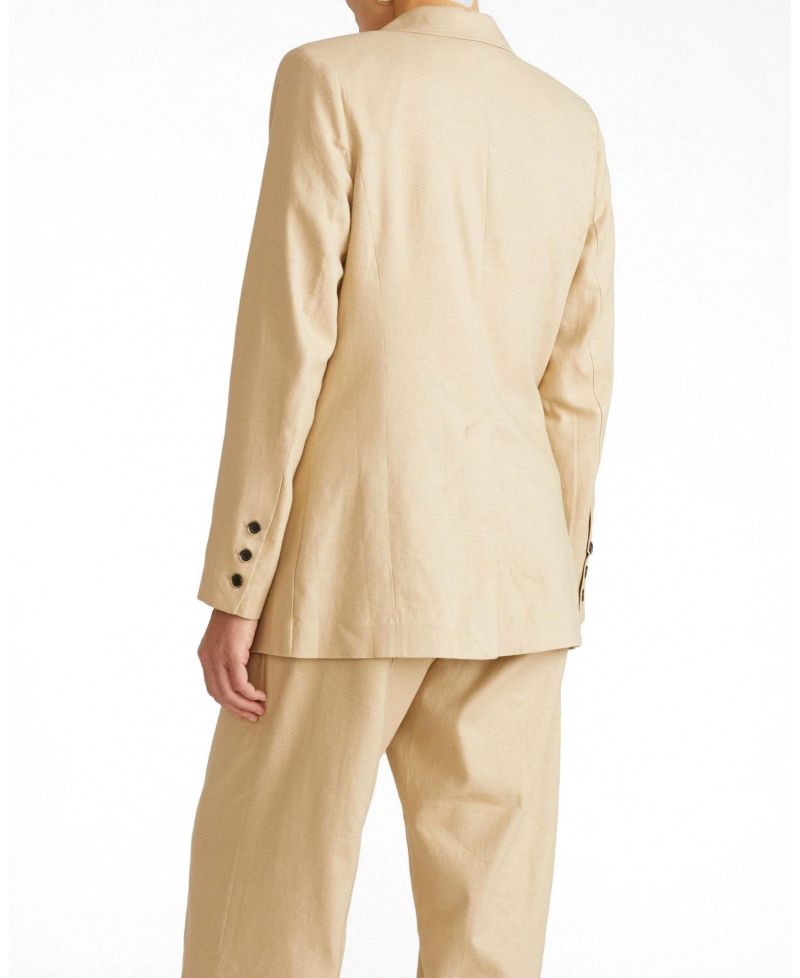 Plus Size Coastal Linen Blazer