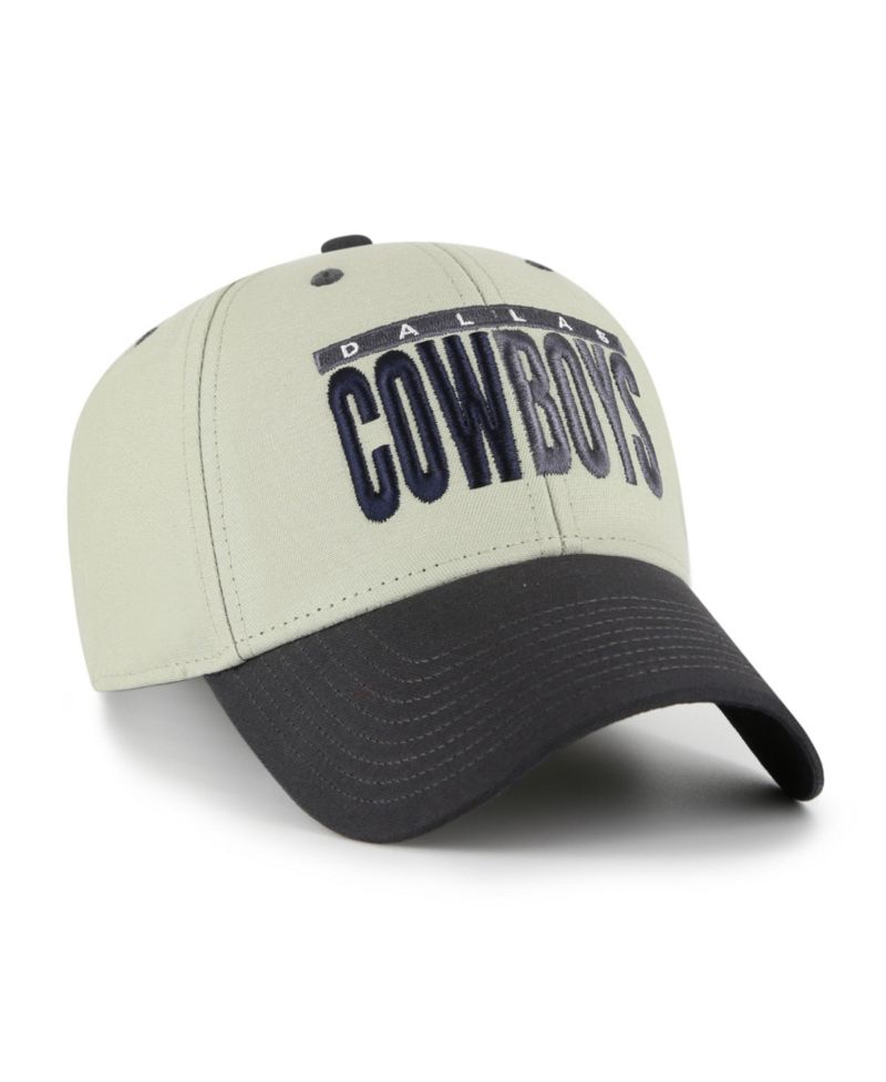 Men's '47 Gray/Black Dallas Cowboys Half Block Text MVP Adjustable Hat