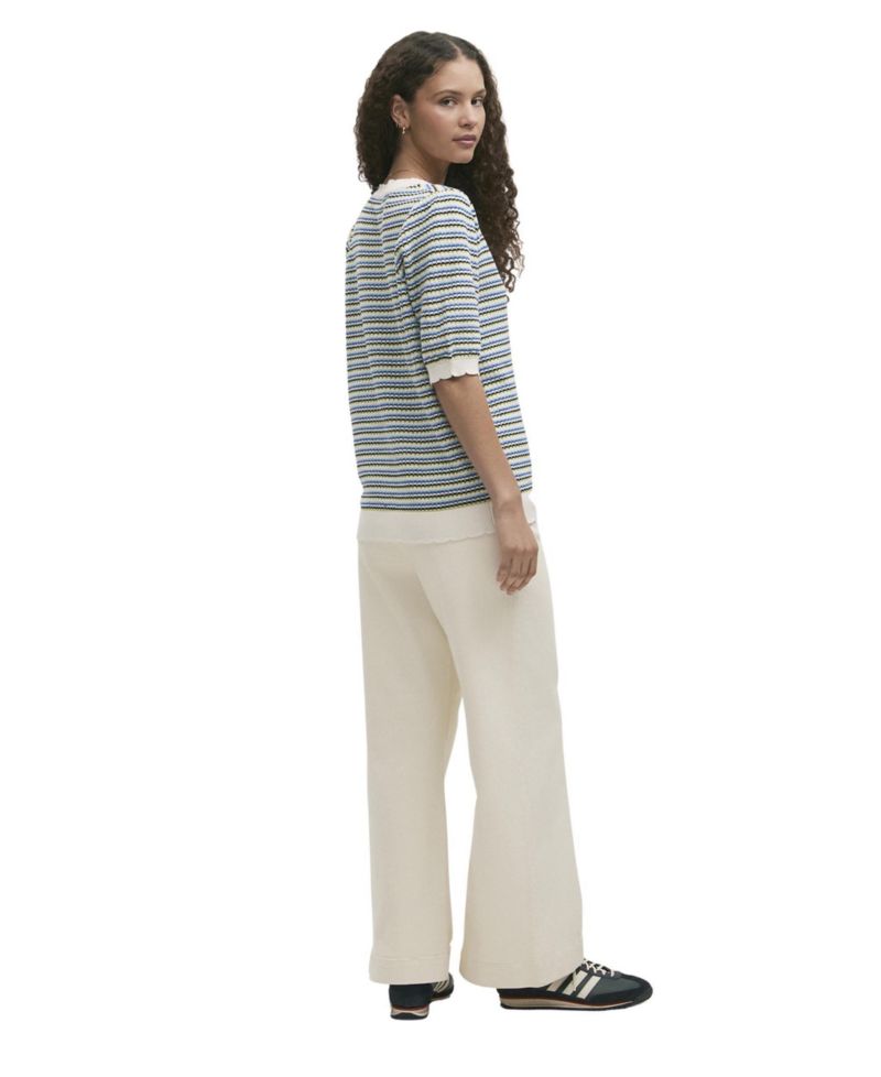 Women's Willa Striped Short-Sleeve V-Neck Cardigan
