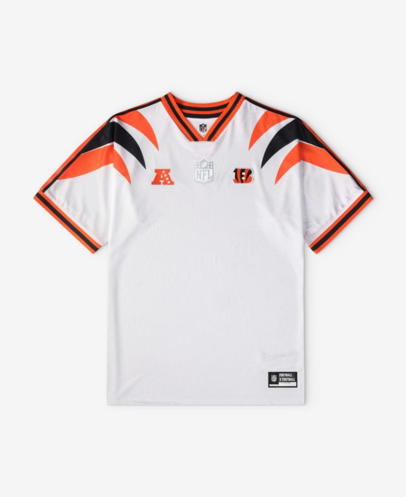 Big Boys and Girls White Cincinnati Bengals Football x Football V-Neck Fan Jersey