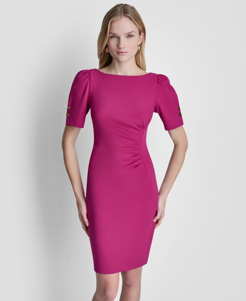 Women's Short-Sleeve Sheath Dress