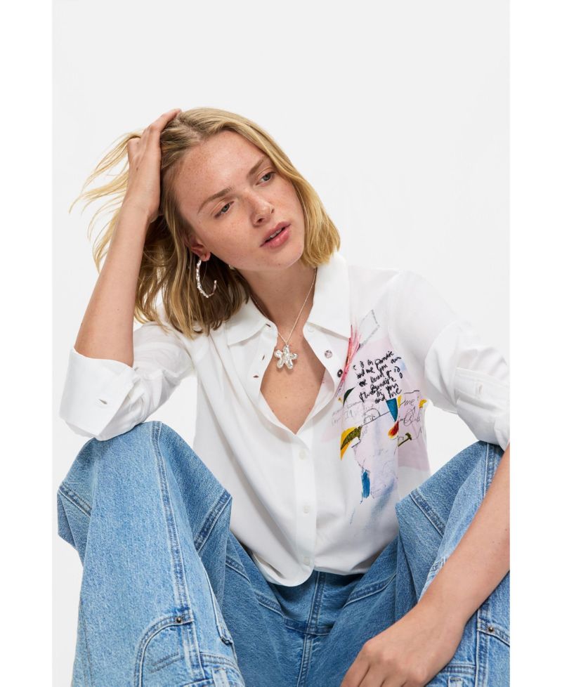 Women's Embroidered floral shirt