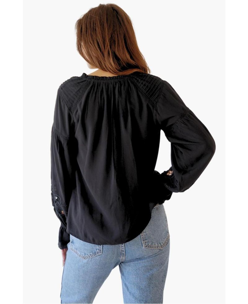 Women's Long Sleeve Embroidered Stevie Blouse