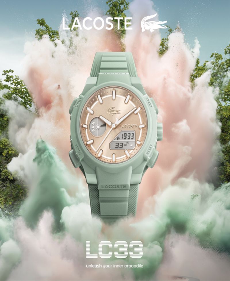 Women's LC33 Green Silicone Strap Watch, 40mm