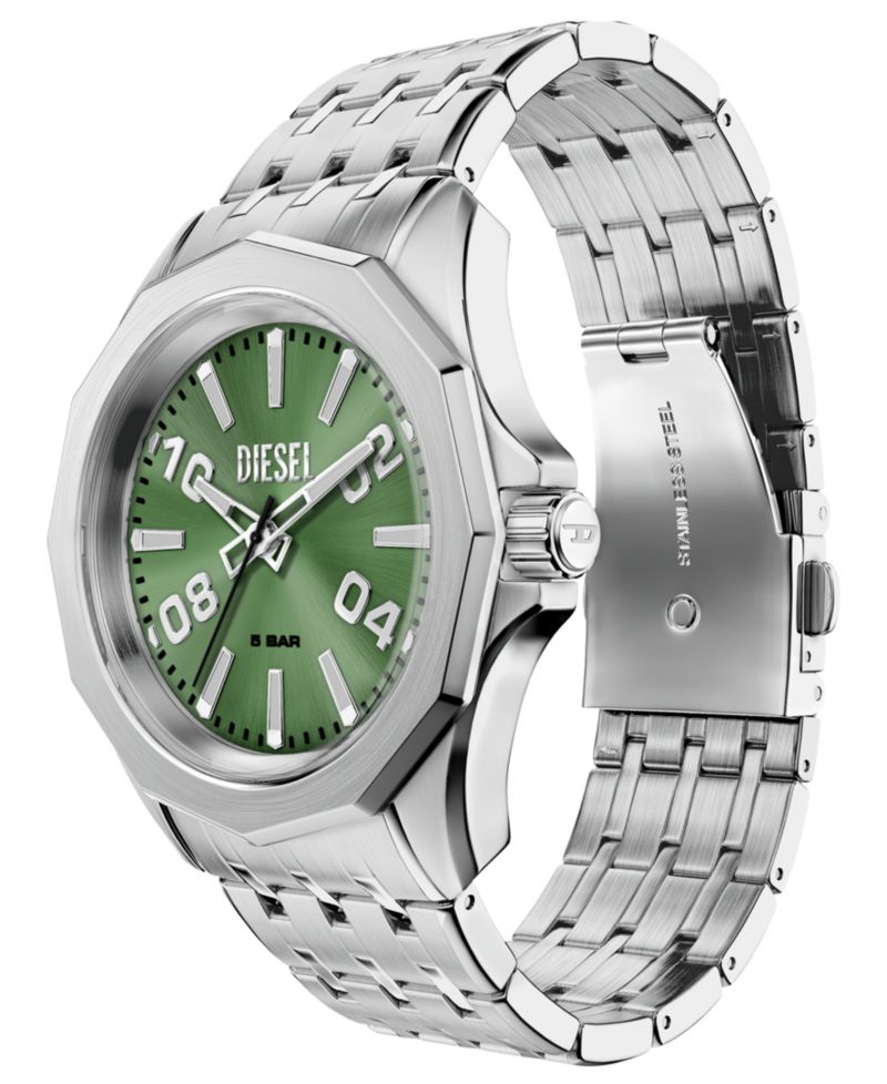 Men's Stinger Quartz Silver Stainless Steel Watch 44mm