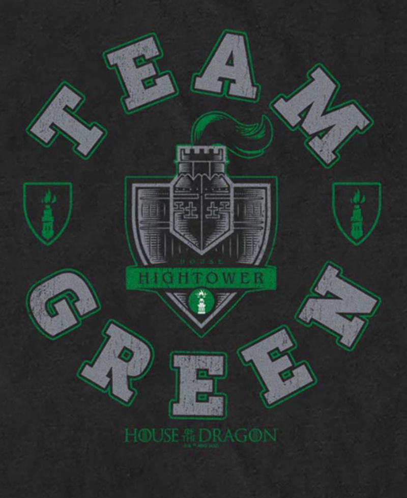 Men's House of the Dragon Team Green Graphic Crewneck T-Shirt