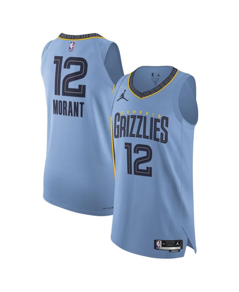 Men's Ja Morant Light Blue Memphis Grizzlies Authentic Player Jersey - Statement Edition
