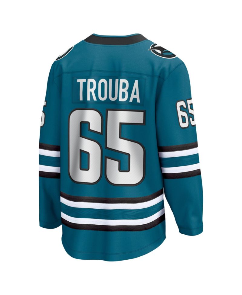 Men's San Jose Sharks Jacob Trouba Long-Sleeve V-Neck Breakaway Jersey