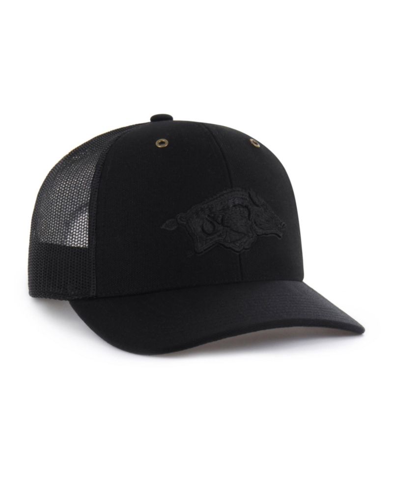 Brand Men's Black Arkansas Razorbacks Trucker Adjustable Hat