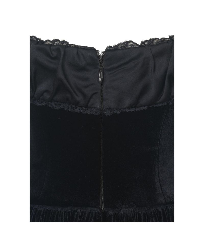 Women's Daisha Black Lace Trimmed Off-Shoulder Ruched Mini Dress