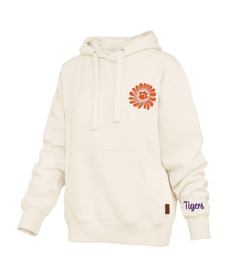 Women's Cream Clemson Tigers Elena Janise Hoodie