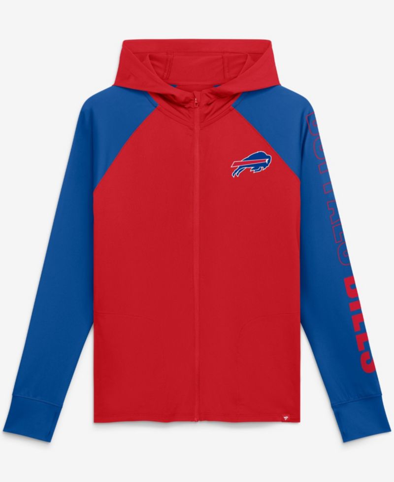 Women's Red/Royal Buffalo Bills Cornerback Blitz&iquest; Raglan Full-Zip Hoodie