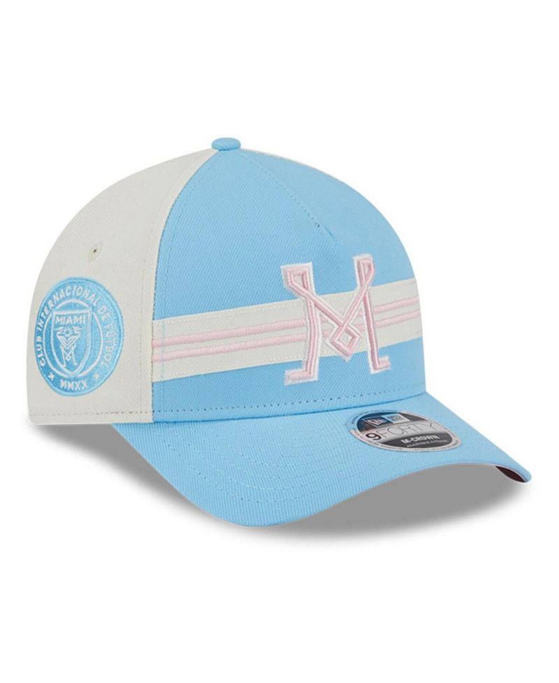 Men's Light Blue/White Inter Miami CF 2025 Jersey Hook 9FORTY M-Crown Adjustable Hat