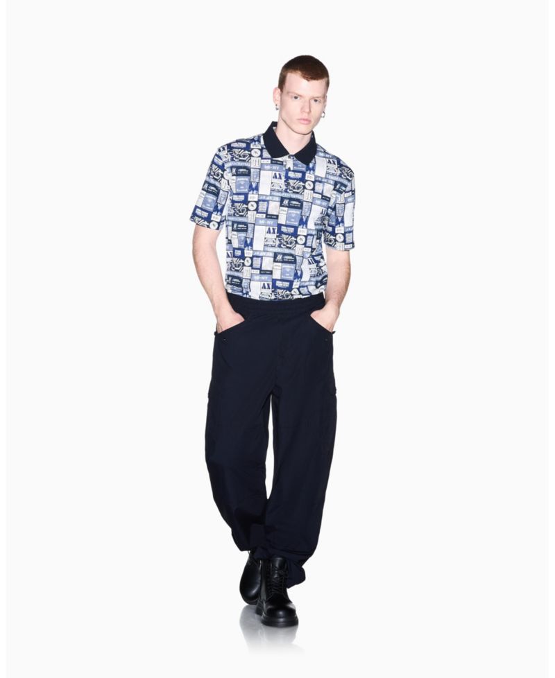 Men's Collage Logo Polo Shirt
