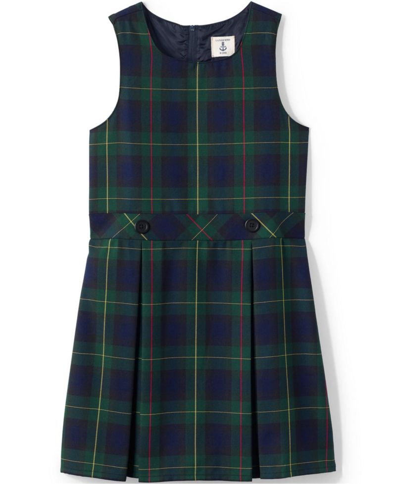 Big Girls Top of Knee Plaid Jumper