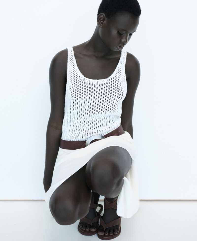Women's Straps Crochet Top