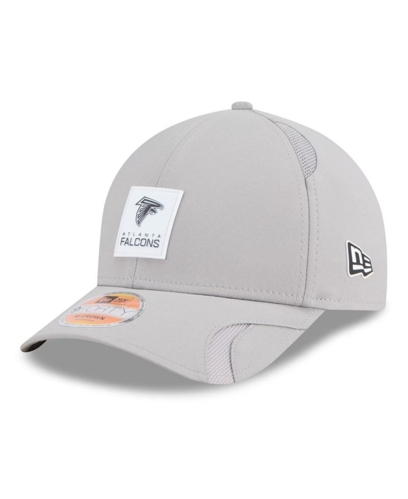Men's Gray Atlanta Falcons 2025 Sideline M-Crown 9FORTY Adjustable Hat