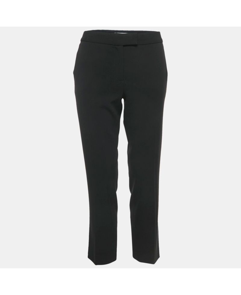 Women's Cheap And Chic Black Crepe Formal Trousers