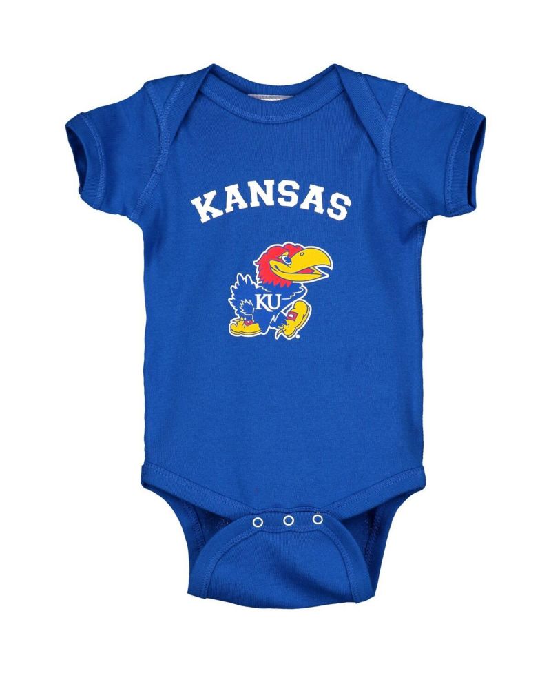 Infant Boys and Girls Royal Kansas Jayhawks Arch & Logo Bodysuit