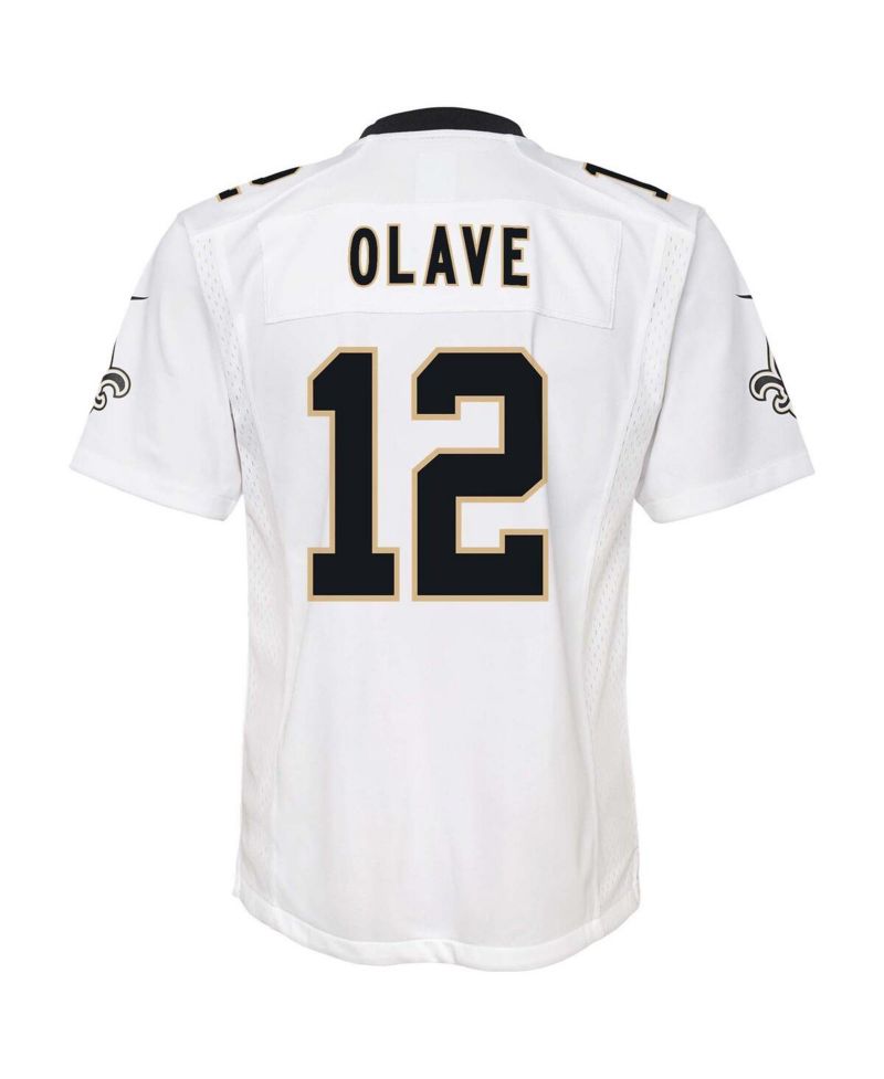 Big Boys and Girls Chris Olave White New Orleans Saints Game Jersey