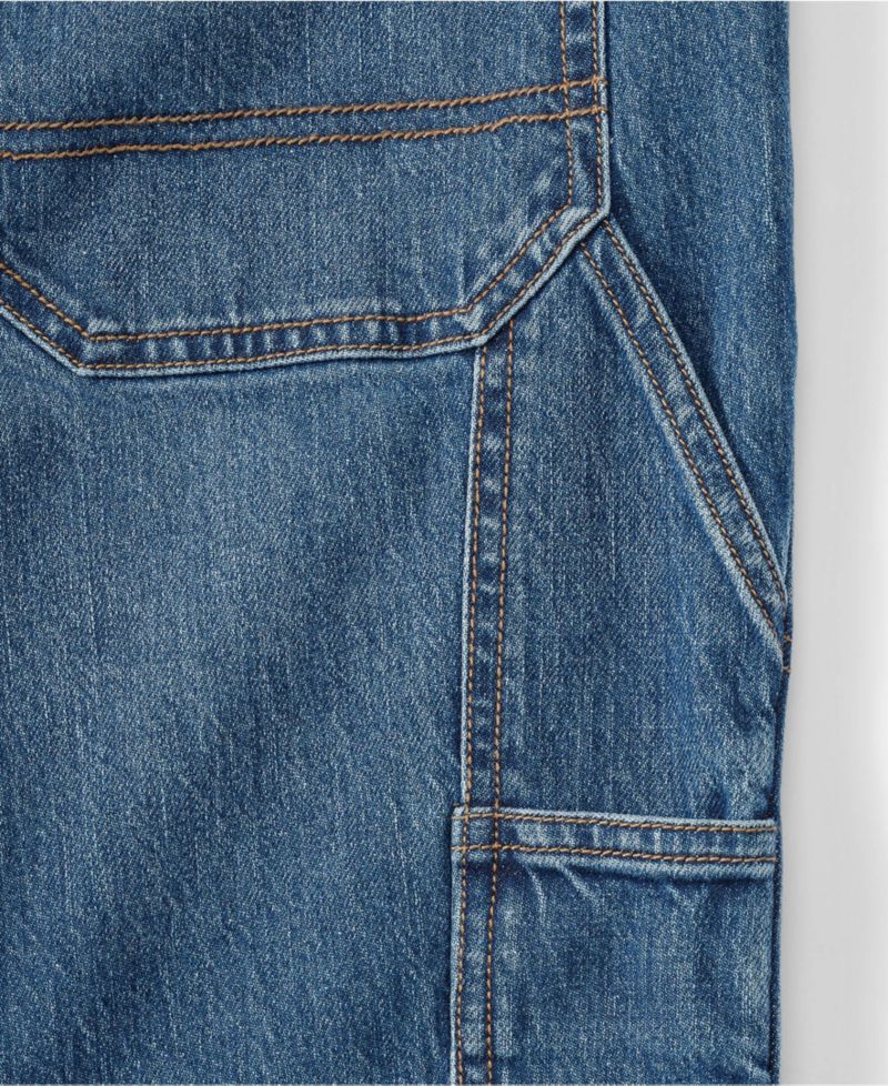 Women's Plus Size Soft Denim High Rise Rail Straight Leg Utility Jeans