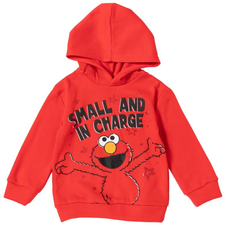 Elmo Cookie Monster Boy's Fleece Pullover Hoodie and Pants Outfit Set Toddler