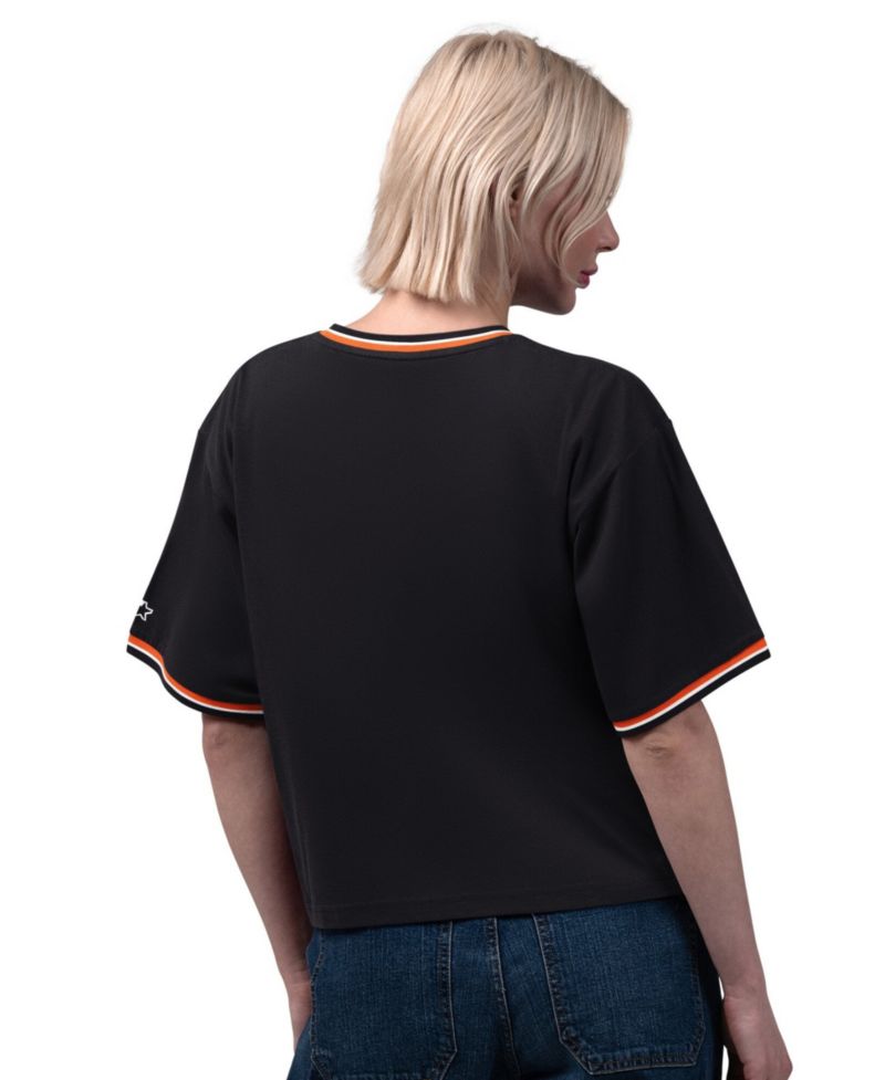 Women's Black Cincinnati Bengals Ace Cropped T-Shirt