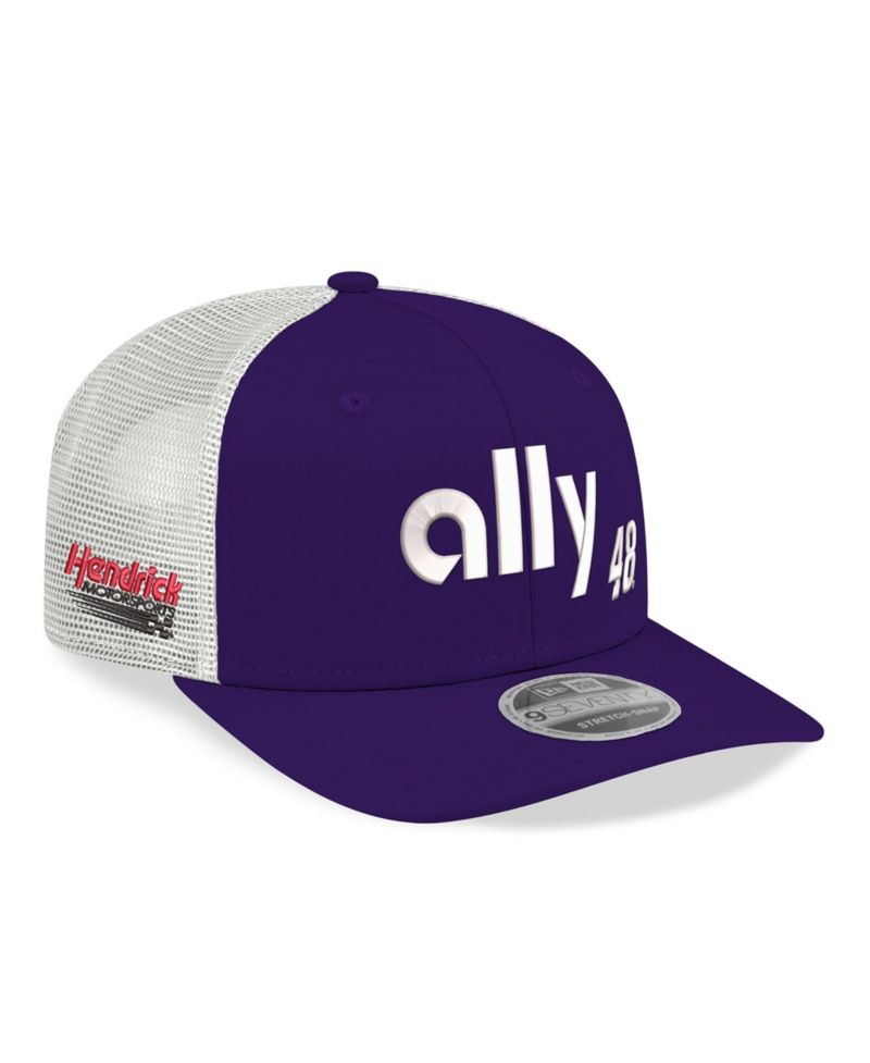 Men's Purple/White Alex Bowman 2026 ally 9SEVENTY Adjustable Trucker Hat