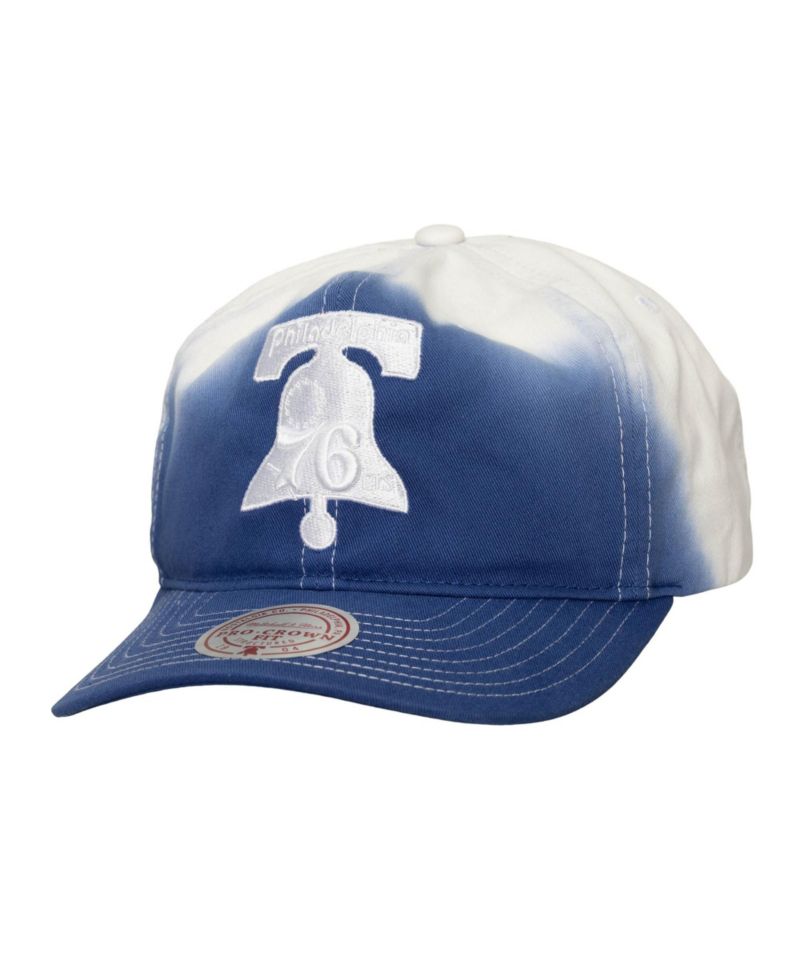 Men's Royal/White Philadelphia 76ers Dip Dye Pro Crown Adjustable Hat