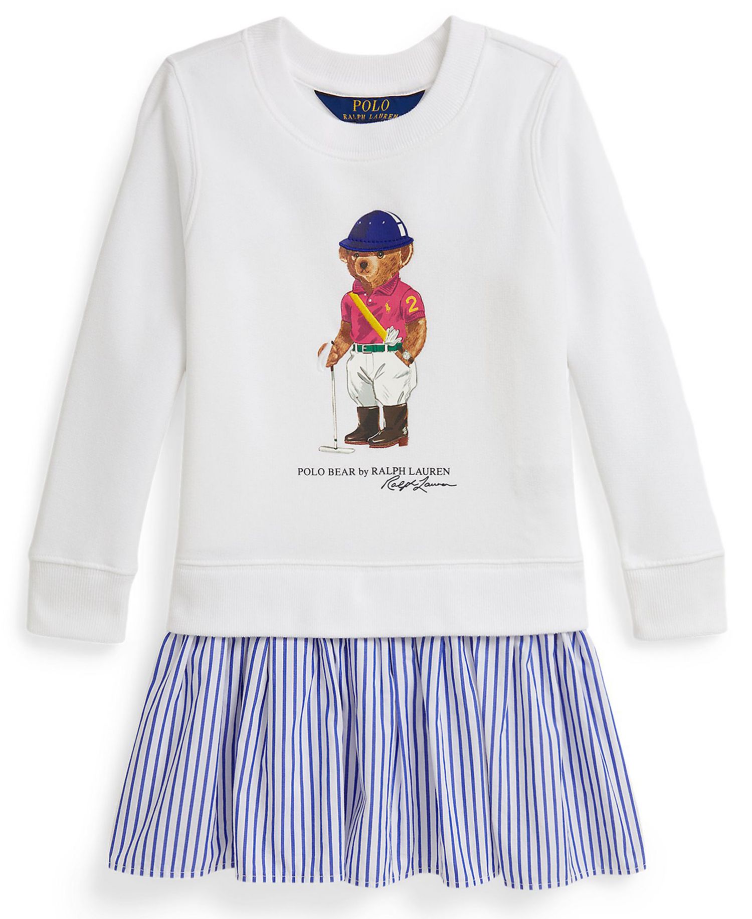 Платье-юбка в полоску Polo Bear для девочек от 2 до 6 лет
