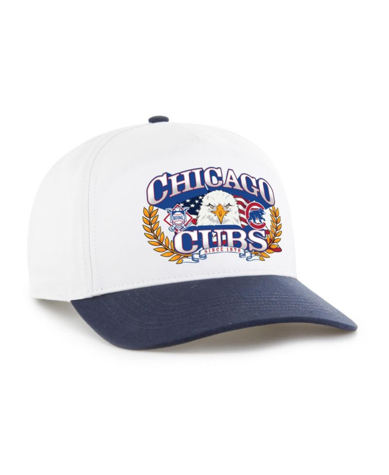 Men's White, Navy Chicago Cubs Americana Eagle Hitch Adjustable Hat