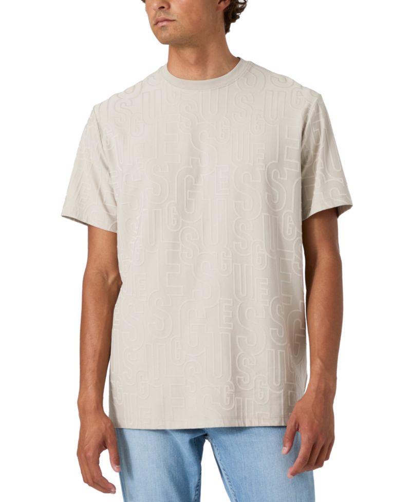 Men's Allover Jacquard Classic-Fit Crewneck T-Shirt
