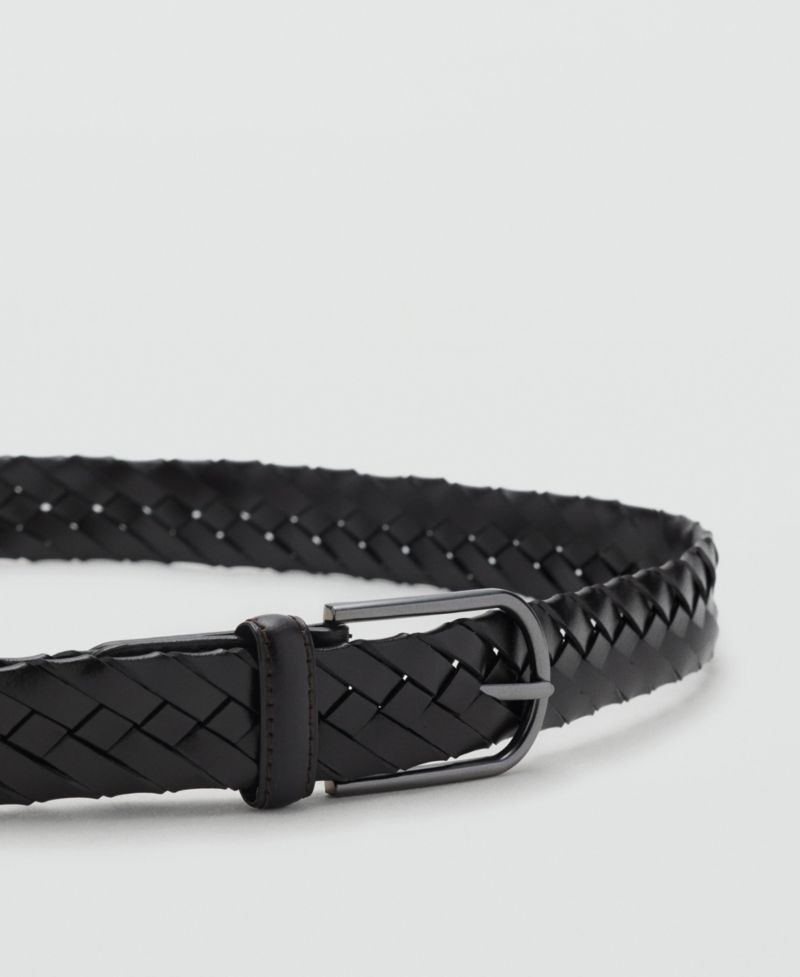 Men's Braided Leather Belt