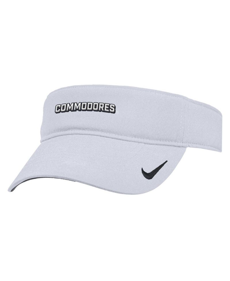 Men's White Vanderbilt Commodores 2025 On-Field Ace Performance Adjustable Visor Hat