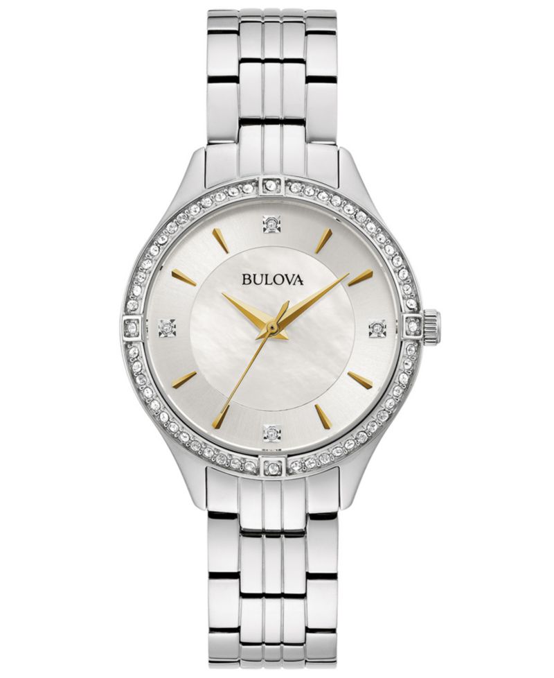 Women's Crystal Stainless Steel Bracelet Watch 32mm