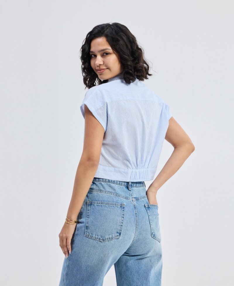 Women's Oversized Crop Shirt