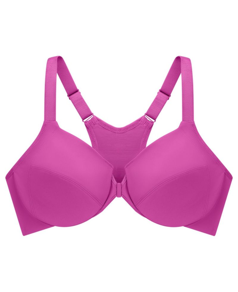 Women's Plus Size Front Close Wonder Wire Bra with Smoothing Back 1247