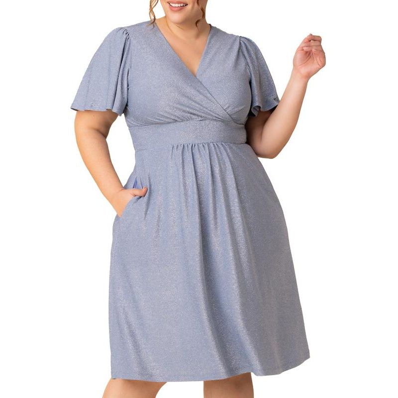 Plus Size Crystal Cove Cocktail Dress with Pockets