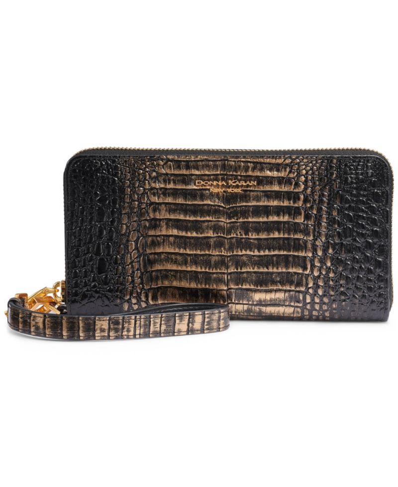 Zip Around Continental Leather Wallet