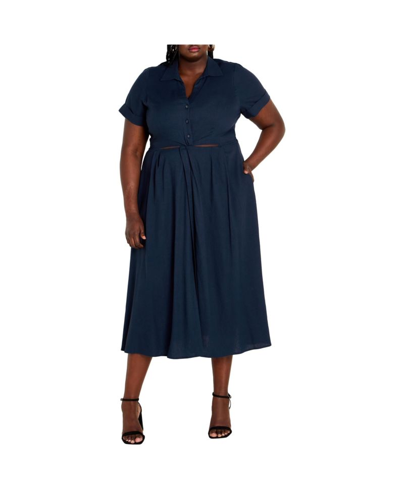 Women's Malia Collar Cut Out Shirt Dress