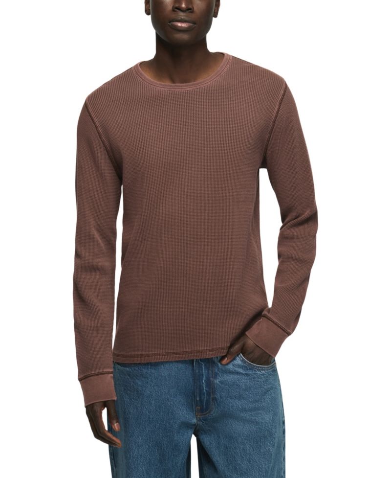 Men's Thermal Long-Sleeve Crew Neck T-Shirt