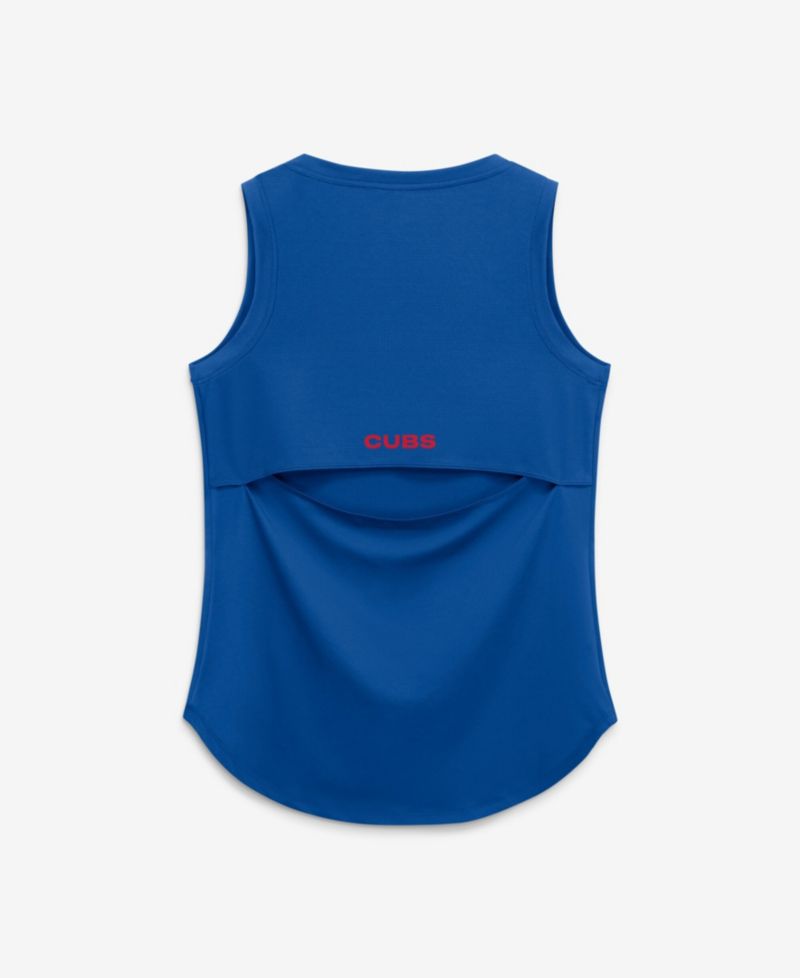 Women's Chicago Cubs Draped Mesh-Back Tank Top