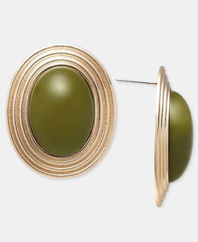 Cushioned Stone Bold Stud Earrings