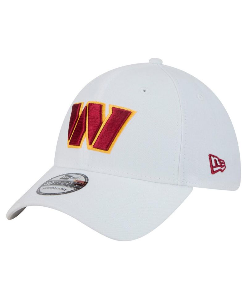 Men's White Washington Commanders Main 39THIRTY Flex Hat